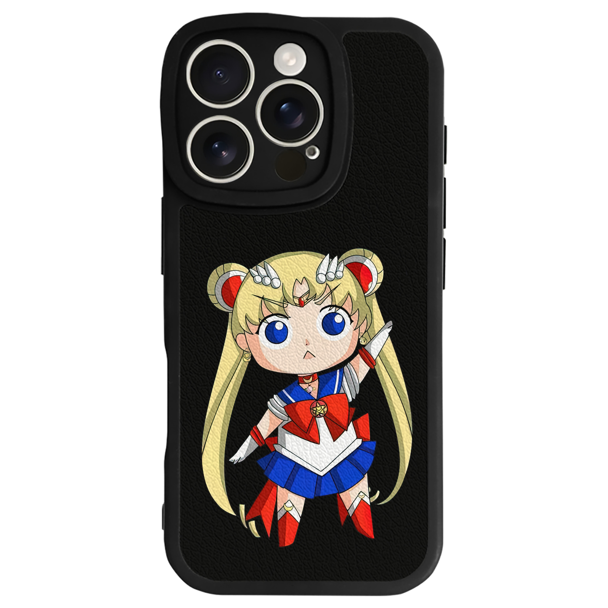 （画像用） 美少女戦士セーラームーン 月野 うさぎ つきの うさぎ Sailor Moon Tsukino Usagi 【iPhone 16シリーズ対応】シリコンスマホケース（レザー調） 材質：シリコン